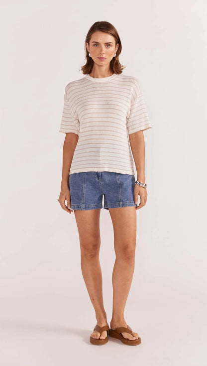 PAIGE STRIPE KNIT TEE