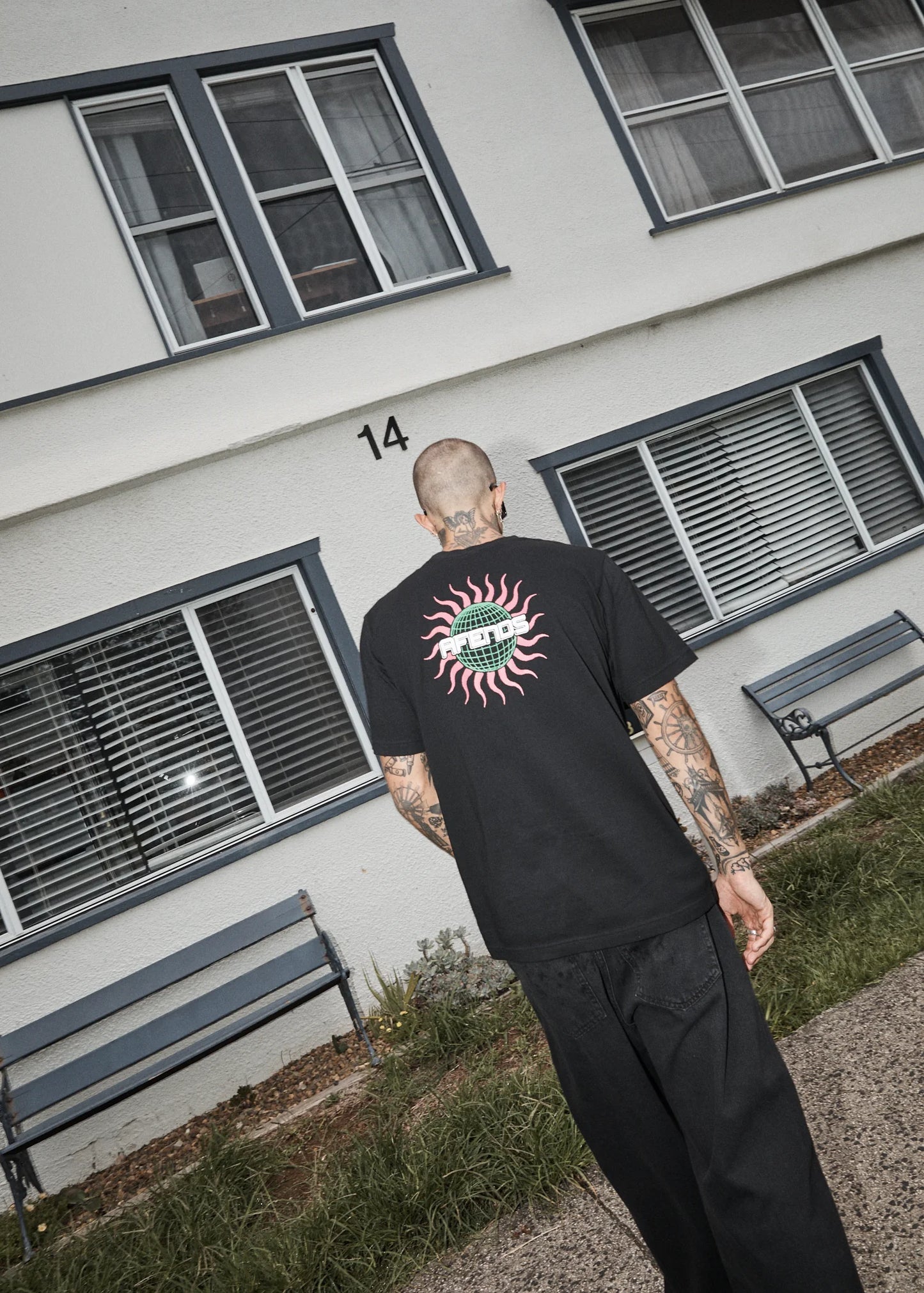 Solar Flare - Retro Fit Tee - Black