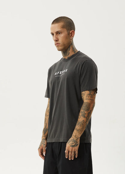 Thrown Out - Retro Fit Tee - Black / White