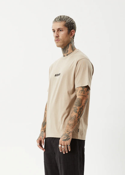 Vinyl - Recycled Retro Fit Tee - Taupe