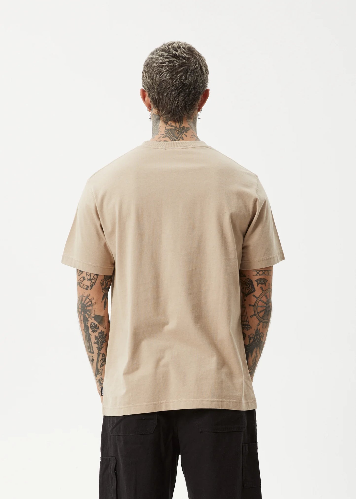 Vinyl - Recycled Retro Fit Tee - Taupe