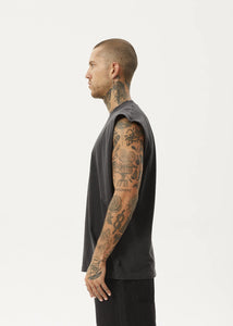 Bad Luck - Recycled Sleeveless Tee - Stone Black