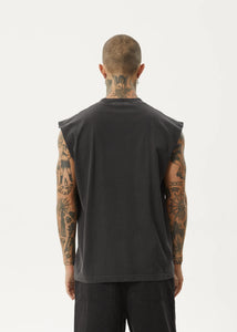 Bad Luck - Recycled Sleeveless Tee - Stone Black