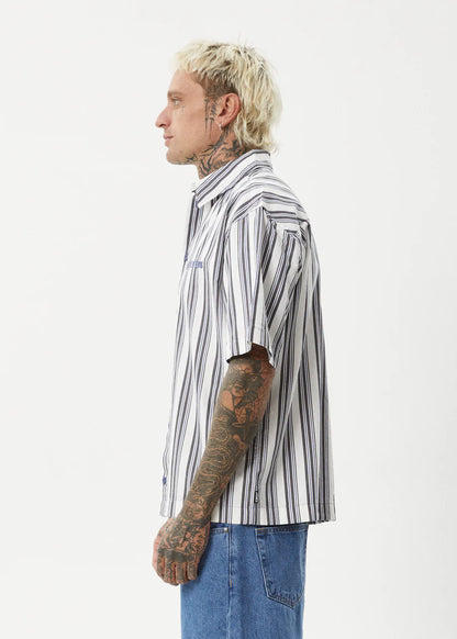 Lined Up - Recycled Short Sleeve Shirt - White Stripe