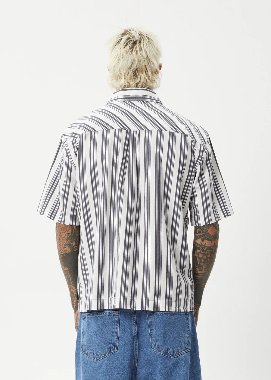 Lined Up - Recycled Short Sleeve Shirt - White Stripe