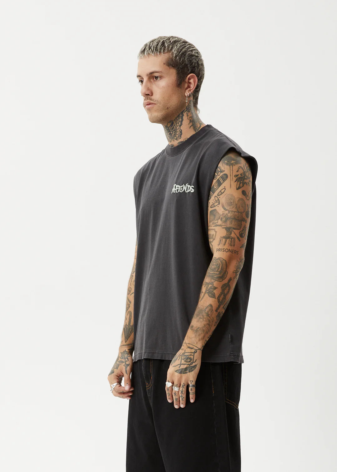 Destroyer - Sleeveless Tee - Stone Black