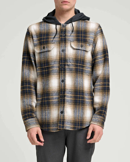 CHECK FLANNEL HOODED SHIRT