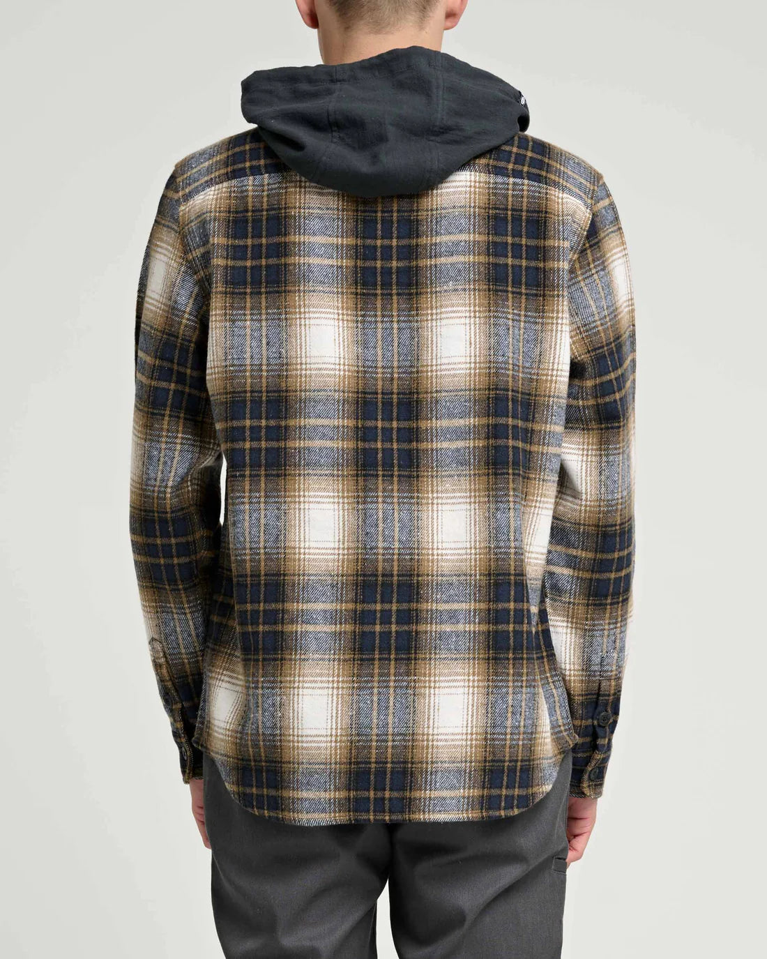 CHECK FLANNEL HOODED SHIRT