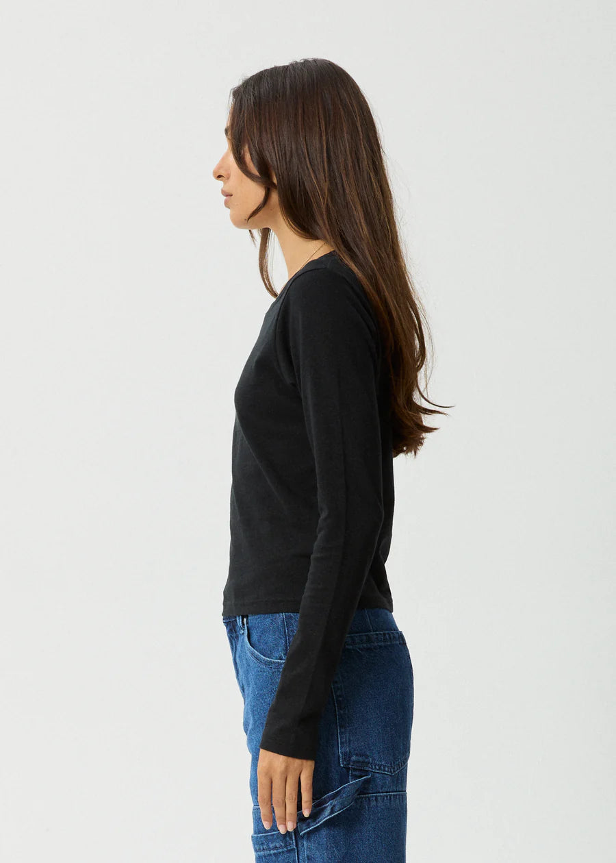 Elevate - Hemp Long Sleeve Tee - Black