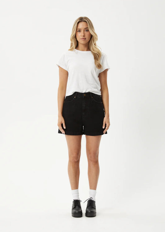 SEVENTY THREES - ORGANIC DENIM HIGH WAISTED SHORTS