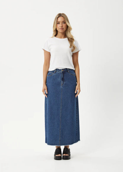 Chichi - Denim Midi Skirt - Authentic Blue