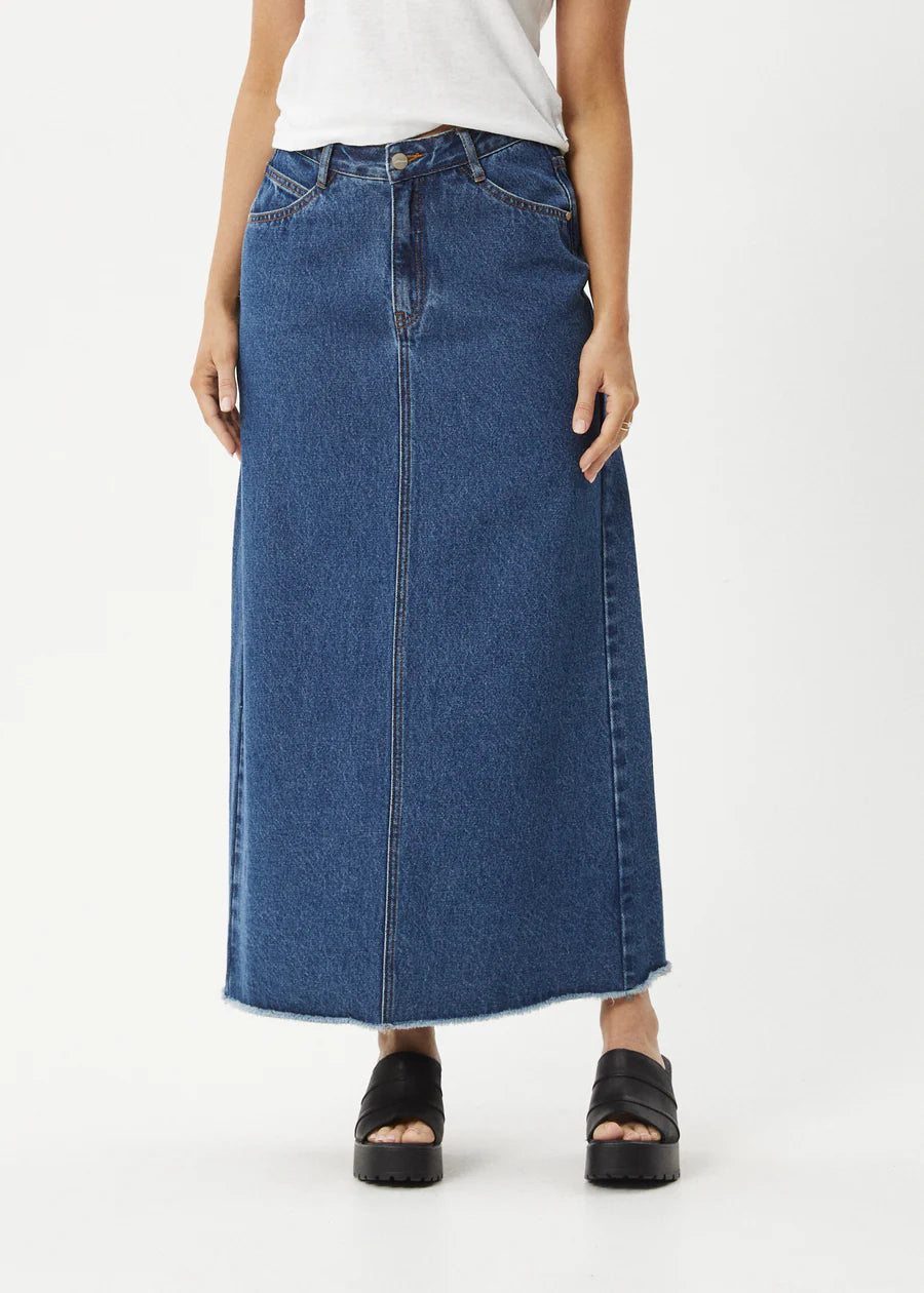 Chichi - Denim Midi Skirt - Authentic Blue