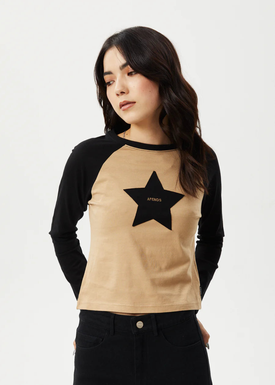 Aster Raglan - Long Sleeve Tee - Tan