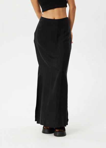 Grace - Cupro Maxi Skirt - Black