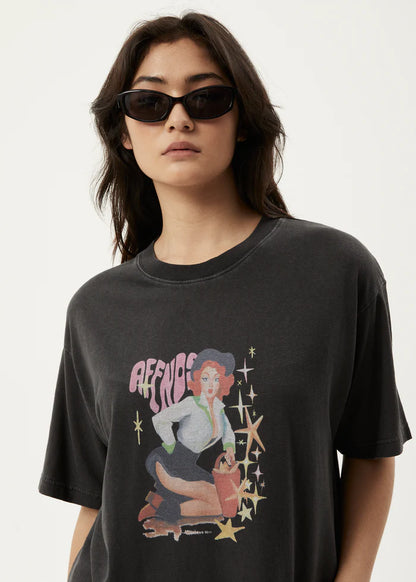 Worlds Above - Oversized T-Shirt - Stone Black