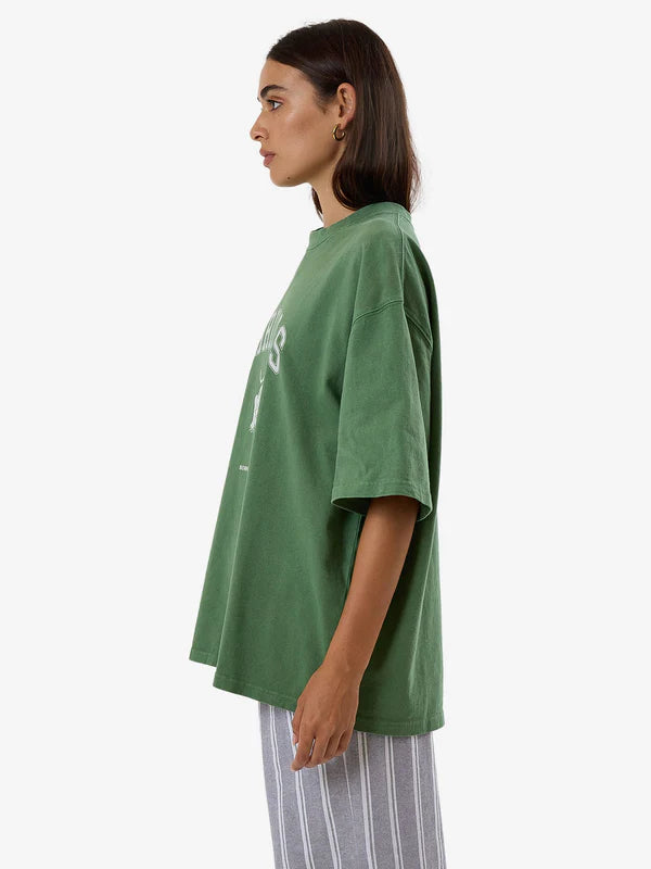 Hard Knocks Oversized Tee - Elm Green