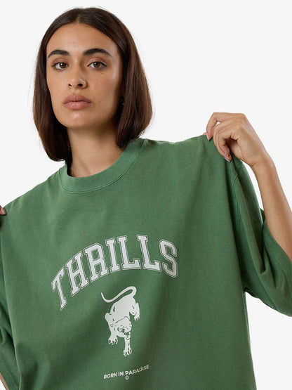 Hard Knocks Oversized Tee - Elm Green