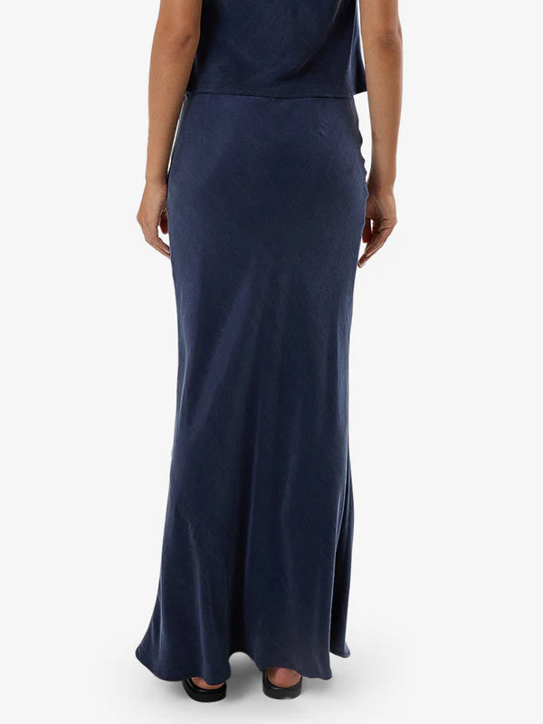 Faye Slip Skirt - Oxford Blue