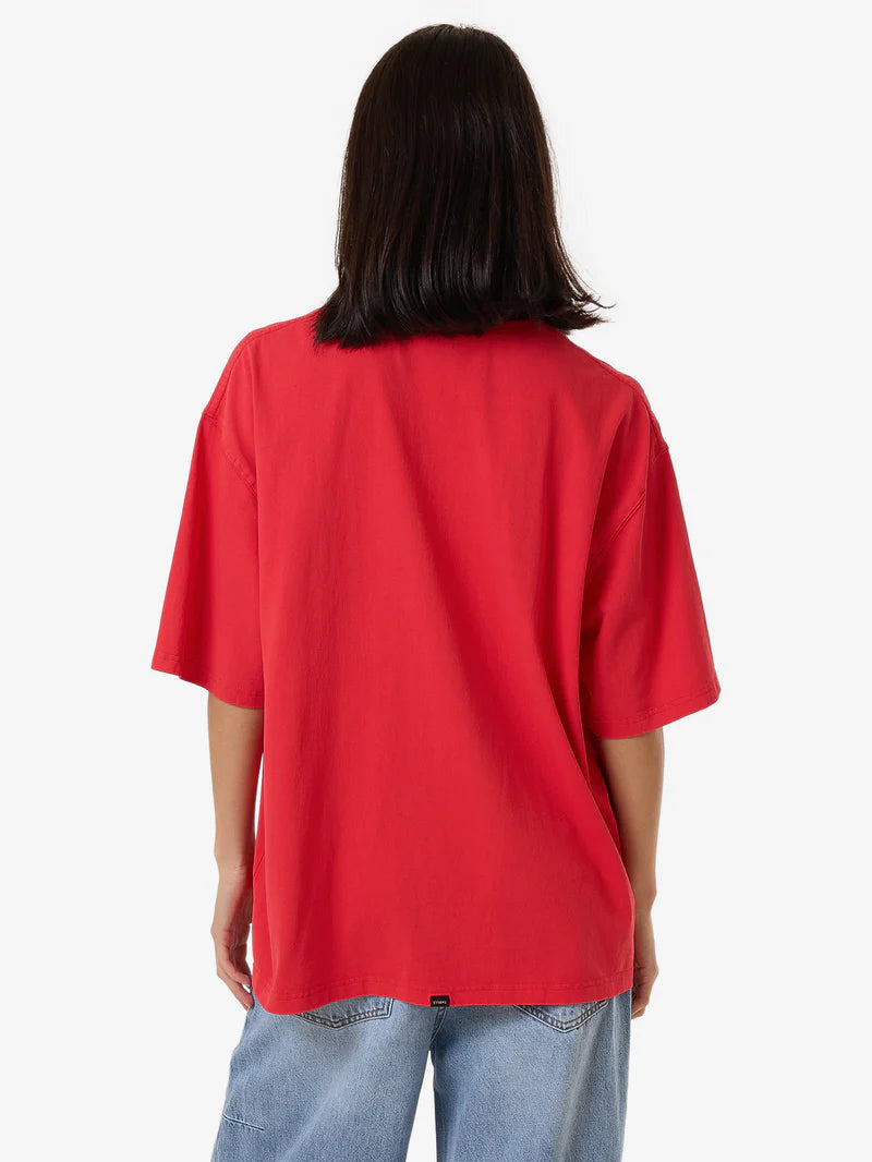 Arena Oversized Tee - Flame Red