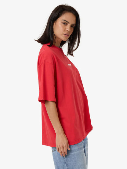 Arena Oversized Tee - Flame Red