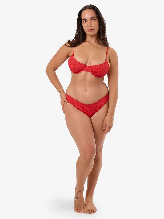 Zinnia Underwire Bikini Top - Flame Red