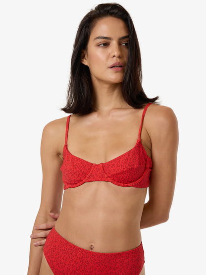 Zinnia Underwire Bikini Top - Flame Red