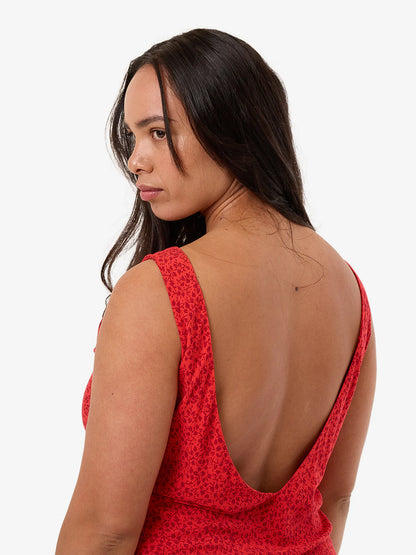 Zinnia Xavier Bias Mini Dress - Flame Red