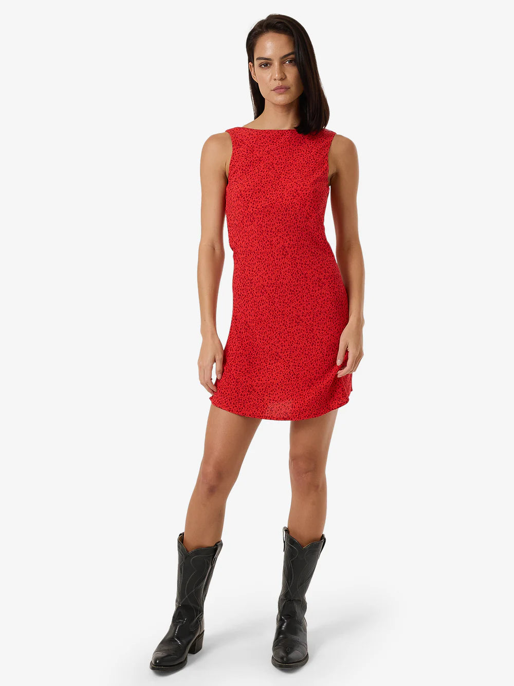 Zinnia Xavier Bias Mini Dress - Flame Red