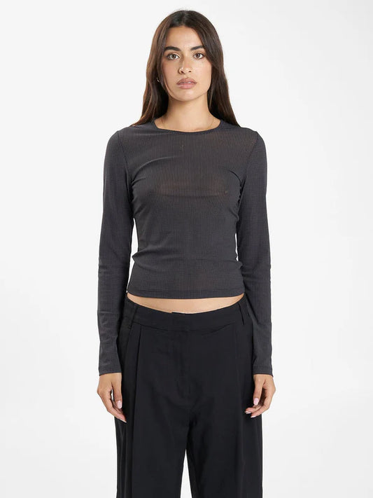 Nano Mesh Top - Dark Charcoal