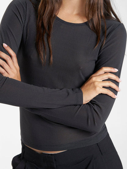 Nano Mesh Top - Dark Charcoal