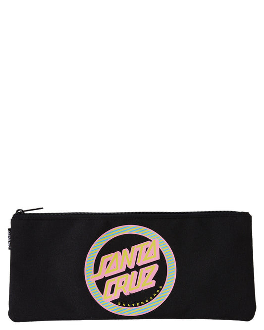 STRIPED REVERSE DOT PENCIL CASE