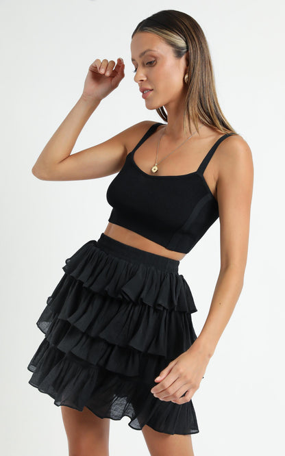 MERINDAH LAYERED MINI SKIRT